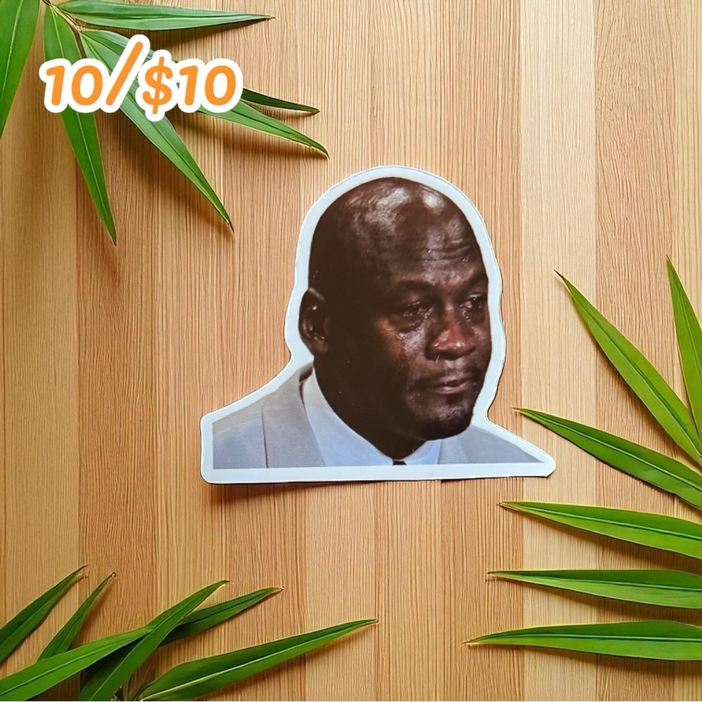 Crying Jordan Meme Sticker – Approximately 3”